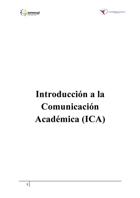Introduccion A La Comunicacion Academica Introducción A La