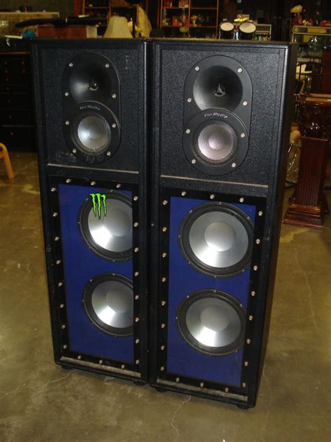 Pair Of Pro Studio P5413y Floor Speakers