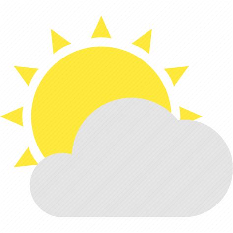 Cloud Cloudy Partly Sun Weather Icon Download On Iconfinder