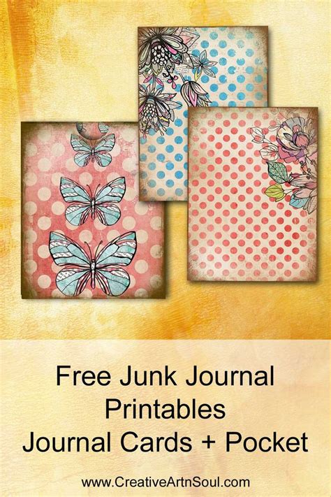Free Junk Journal Printables Printable Journal Cards Journal