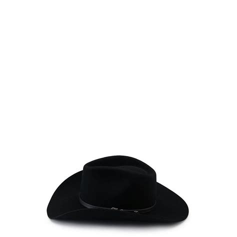 Stetson Black 4x Seneca Pinch Front Buffalo Felt Cowboy Hat Black