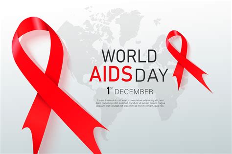 hiv awareness red ribbon world aids day concept modern vector illustration 1838352 vector art
