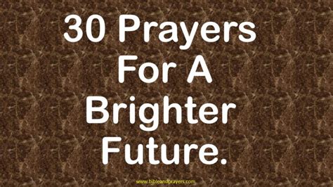 30 Prayer Points For A Brighter Future