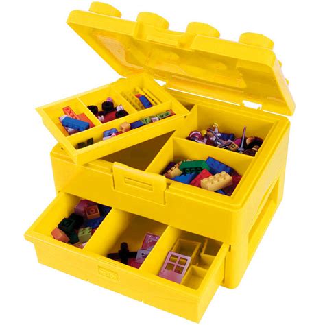 Lego Brick Storage Carry Case With Fold Out Handle Toy Box