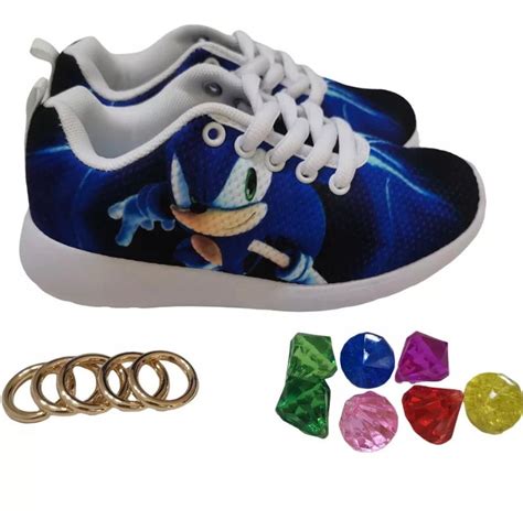 Sonic Shoes For Kids Speed Sneakers Hedgehog Fast Custom Etsy