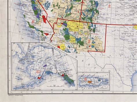 Vintage Map Of Us National Forests State Forests National Etsy