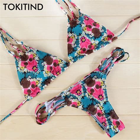 Tokitind 20162016 Sexy Women Swimsuit Micro Bikini Set Bathing Suits