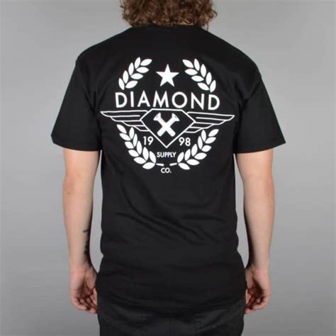Diamond Supply Co Shine Crest T Shirt Black Skate Clothing From