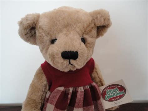 Ganz Nicki Teddy Bear Beige Plush Cottage Collectibles 15 Inch Artist
