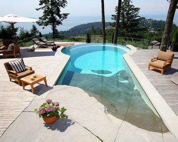 Beach Entry Pool Vanishing Edge Modern Pool Vancouver Alka