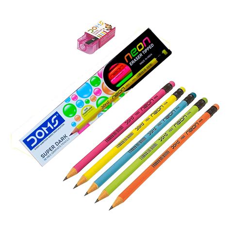 Doms Neon Pencils Sitaram Stationers