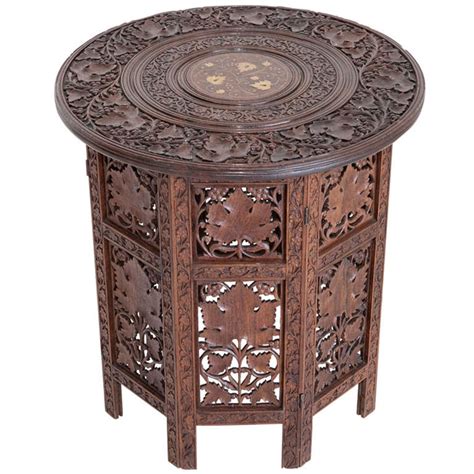 Anglo Indian Rosewood Elaborately Carved Side Table At 1stdibs