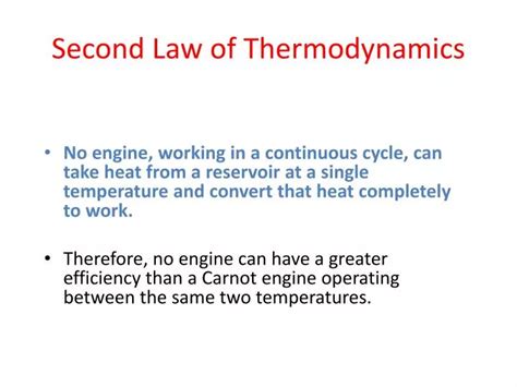 Ppt Second Law Of Thermodynamics Powerpoint Presentation Free