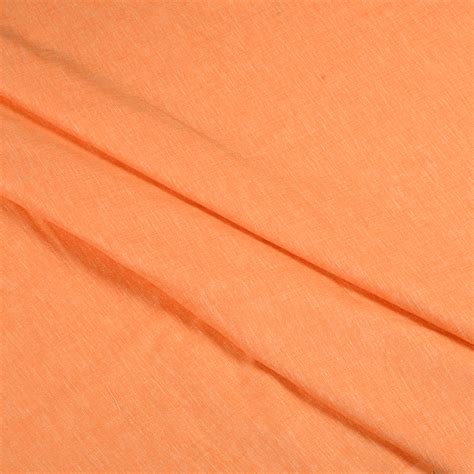 Buy Orange Indian Linen Shirt Fabric 90056