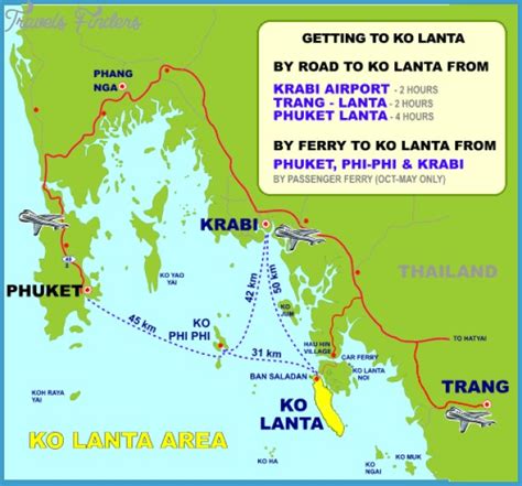 Map Of Koh Lanta Yai Travelsfinderscom