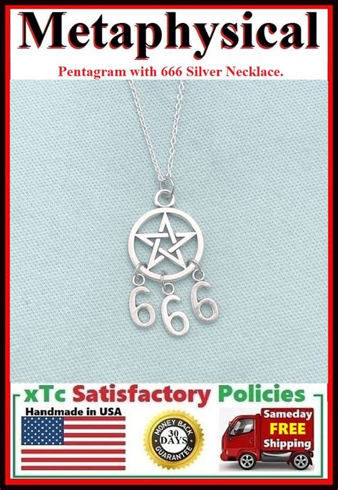 Pentagram With 666 Satanic Gothic Pagan Necklace Xtc Jewelry