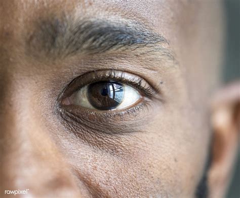 Closeup Of An Eye Of A Black Man Free Image By Dark