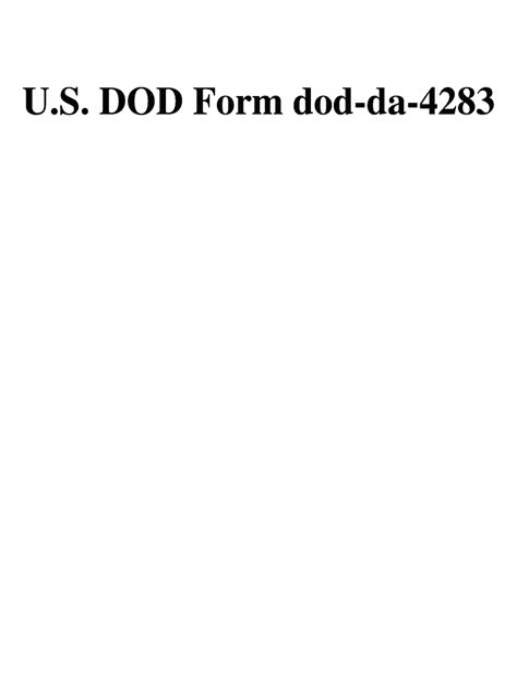 Da 4283 2003 2024 Form Fill Out And Sign Printable Pdf Template