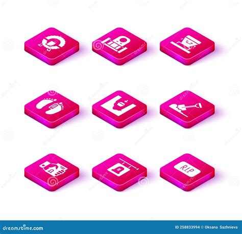 Set Death Certificate in Hand, Signboard Tombstone, Dead Body, Coffin