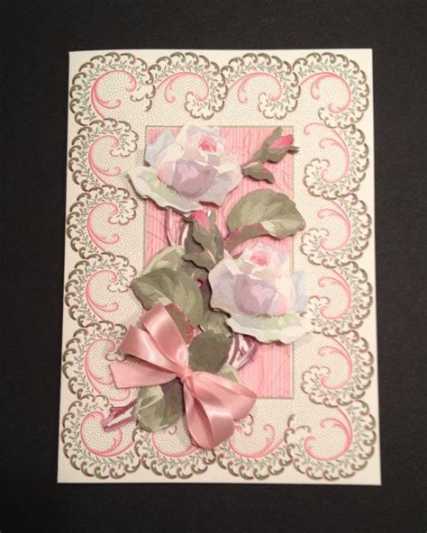 Elegant Floral Valentines Day Card With By Pinkpetalpapercrafts Anna