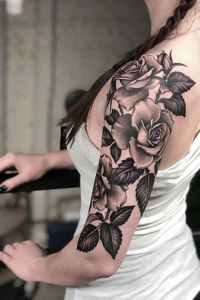 35 Beautiful Rose Tattoo Ideas For Women Half Sleeve Rose Tattoo