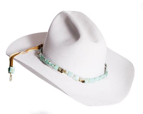 Faceted Turquoise Hat Band Beaded Hat Bands Hat Band Cowboy Hat Bands