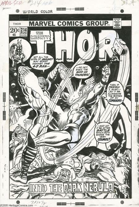 Rich Buckler And Frank Giacoia Thor 214 Cover Original Art Marvel