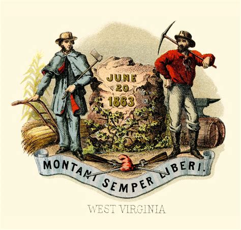 Filecoat Of Arms Of West Virginia Illustrated 1876 Kook Science