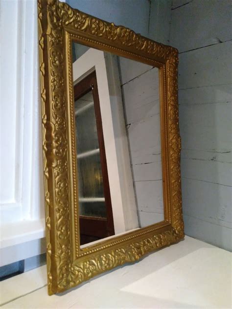 Vintage Large Mirror Wall Mirror Accent Mirror Rectangle Gold Bathroom Mirror Bedroom Mirror ...