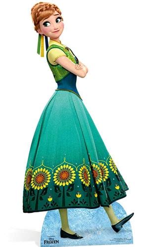 Disney Frozen Anna In Green Dress Lifesize Cutout 168cm Partyrama