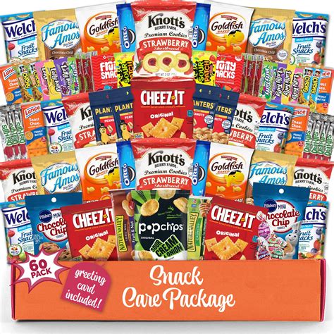 Buy Snack Box Care Package Variety Pack Snack Pack60 Count Hers Day