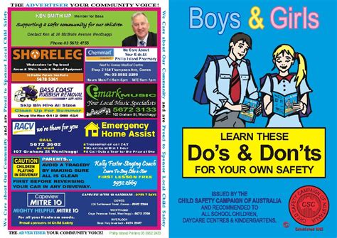 Keep in touch with friends and family in australia via free sms australia. The Child Safety Campaign Established 1965 - Examples