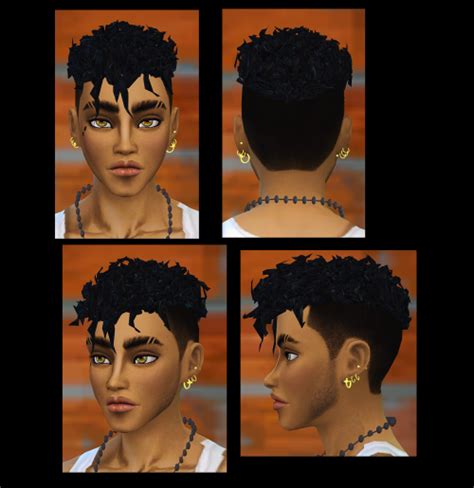 Wcif Similar To This Hair Short On Sides Curly On Top Sims 4 Studio