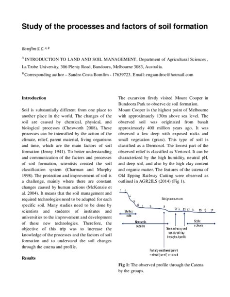 In areas of heavy rainfall adequate moisture is provided for the process of chemical weathering. (PDF) 2 - Study of the processes and factors of soil formation | Sandro Bomfim - Academia.edu