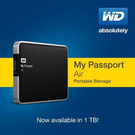 Western Digital Launches The 1 Tb My Passport Air Portable Drive