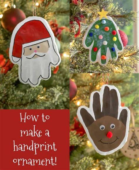 How To Make A Handprint Ornament The Easy Way Christmas Handprint