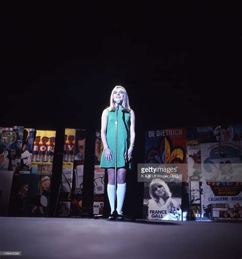 french singer france gall performs on the tv show vergissmeinnicht circa 1965 in germany