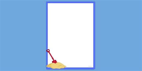 Free Pile Of Sand Page Border Page Borders Twinkl