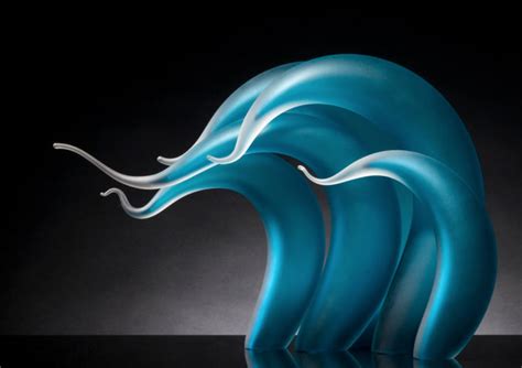 Waves Striking Glass Sculptures By Rick Eggert Daily Design