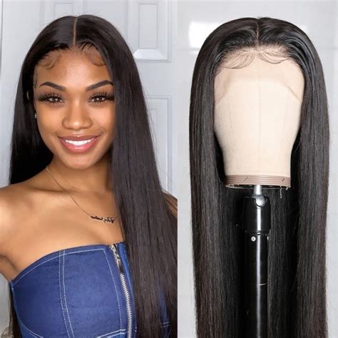 Kriyya T Part Lace Wigs Straight Hair Deep Middle Part Lace Wigs 150