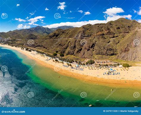 Playa De Las Teresitas Beach Tenerife Spain Canary Islands Stock