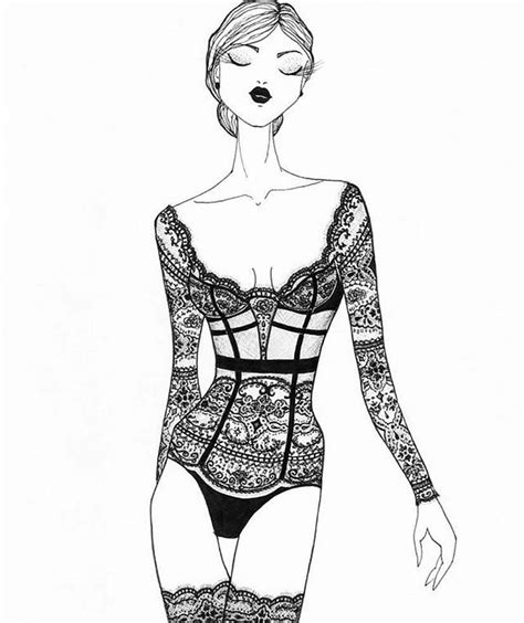 687 best lingerie illustrations images on pinterest lingerie illustration fashion drawings