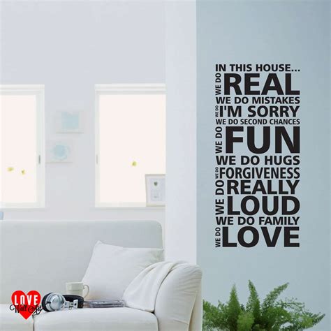 In This House We Do Love Wall Art Quote Wall Sticker