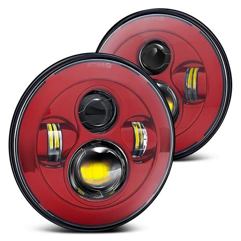 For Chevy Monte Carlo 70 73 Lumen 7 Round Red Projector Led Headlights