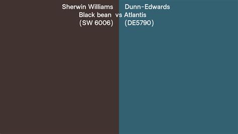 Sherwin Williams Black Bean Sw 6006 Vs Dunn Edwards Atlantis De5790