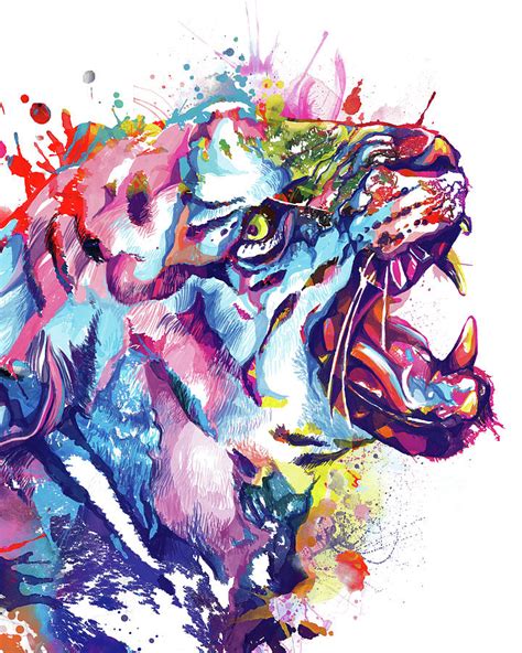 Tiger Colorful Digital Art By Bekim M Fine Art America