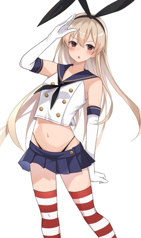 Hachino Mugi Shimakaze Kancolle Kantai Collection Commentary Request Highres 1girl