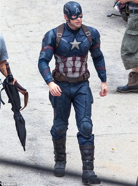 Chris Evans Slips Captain America Suit Back On To Film For Civil War