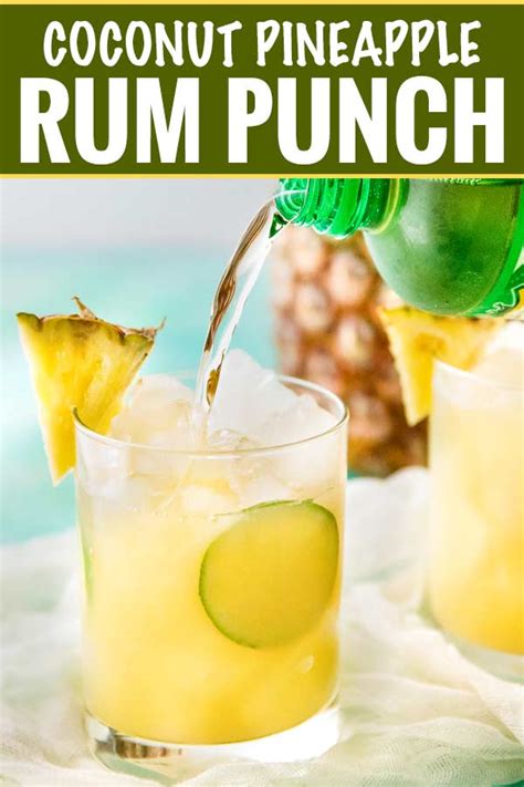 1 oz advocaat liqueur 1/2 oz malibu® coconut rum 1 splash southern comfort® peach liqueur 2 oz pineapple juice. Pineapple Coconut Rum Punch - The Chunky Chef