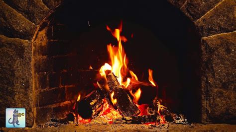 Relaxing Fireplace In 4k Crackling Fire Burning Fireplace 12